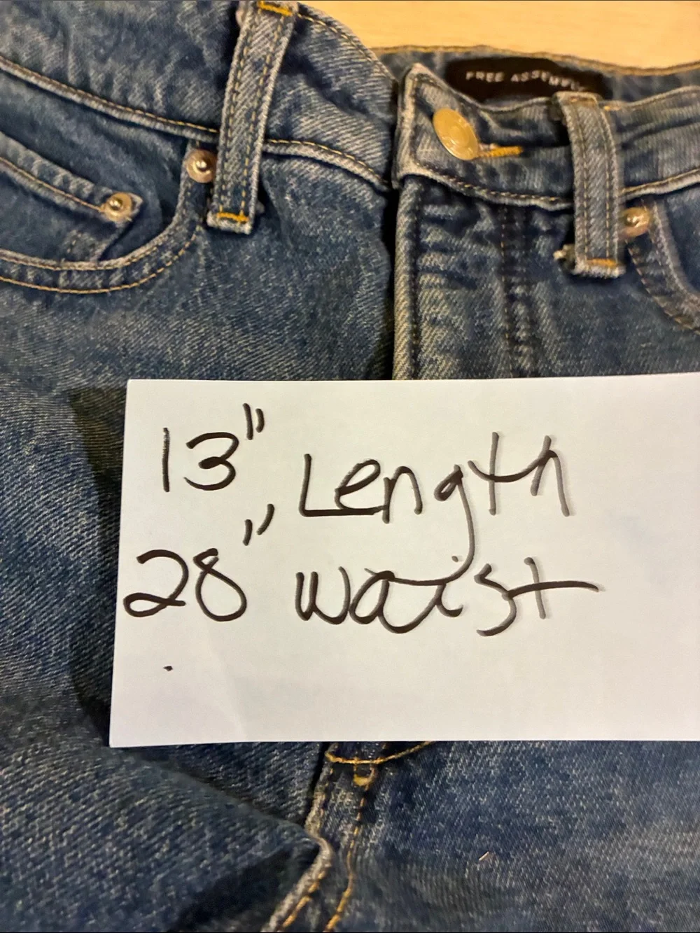Free Assembly Women’s Classic Blue Denim Jean Shorts Sz 6